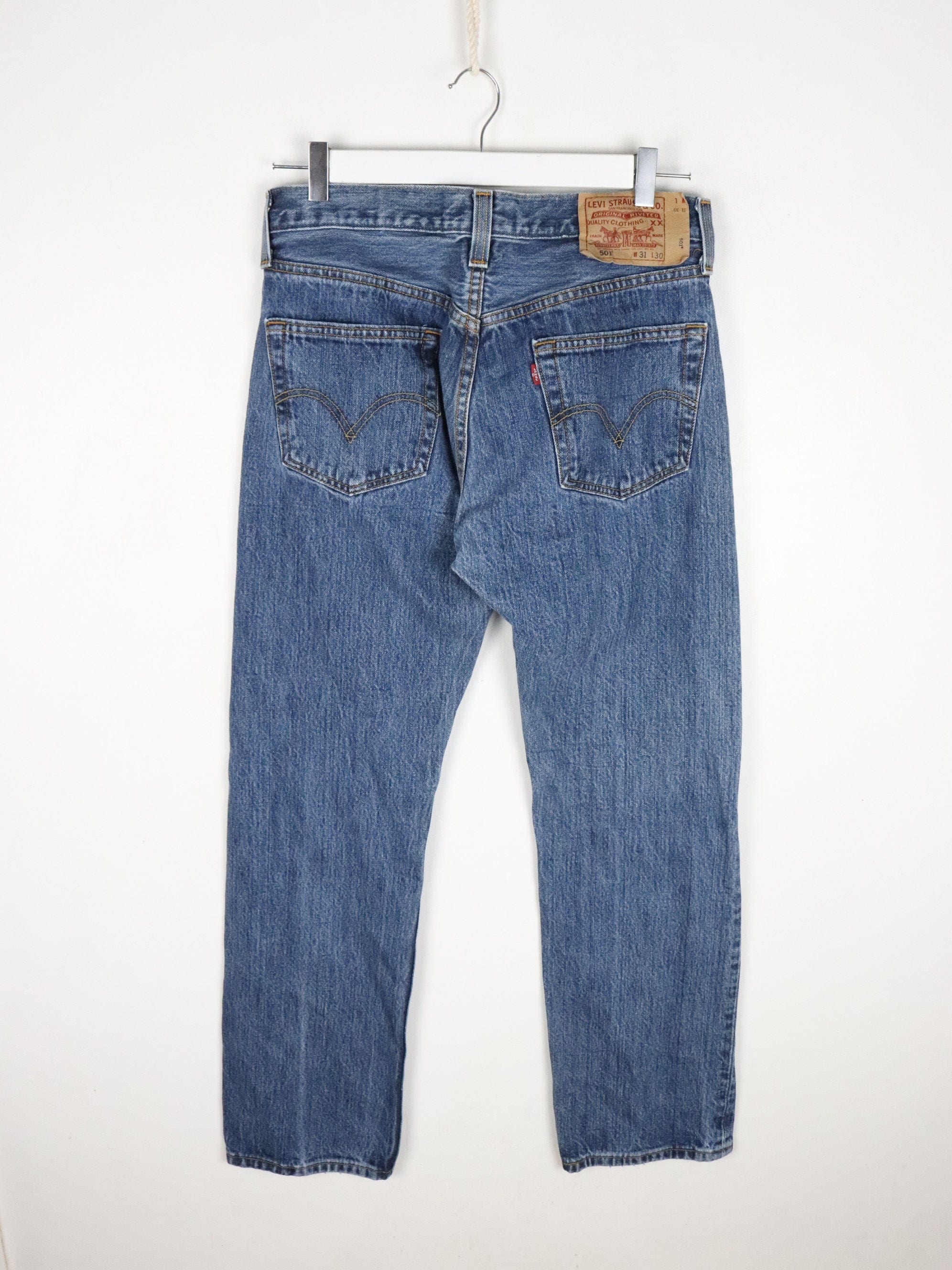 Levi's Denim Jeans Mens 31 x 30 Blue 501 Original Fit – Proper Vintage
