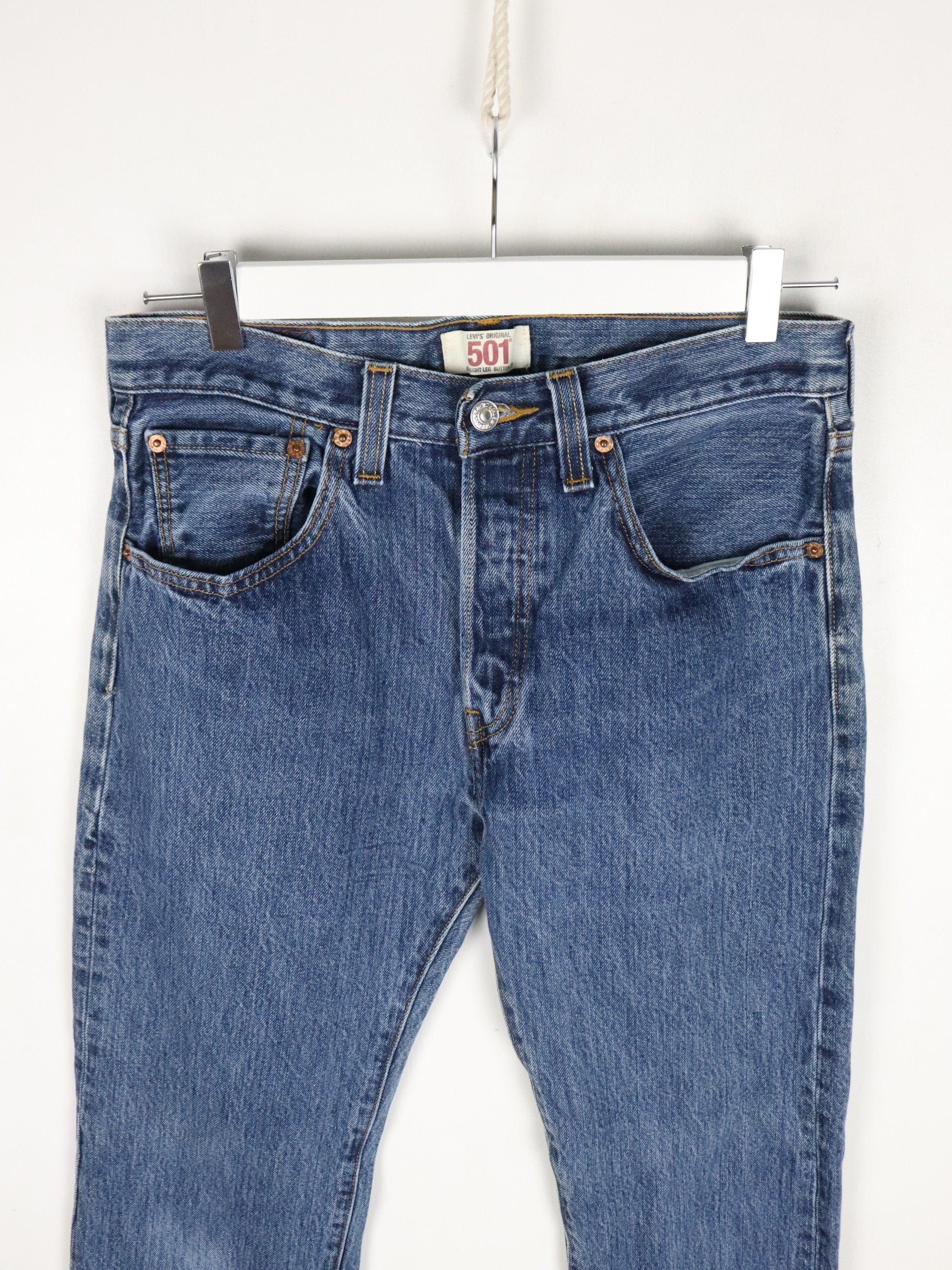 Levi's Denim Jeans Mens 31 x 30 Blue 501 Original Fit – Proper Vintage