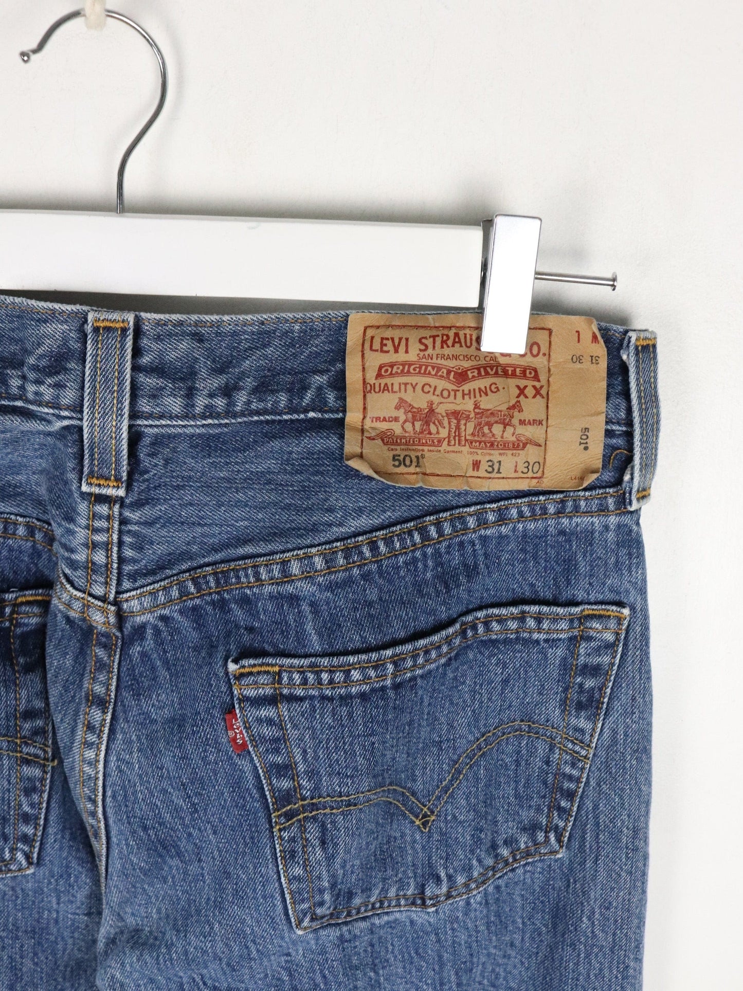 Levi's Denim Jeans Mens 31 x 30 Blue 501 Original Fit from propervintagecanada