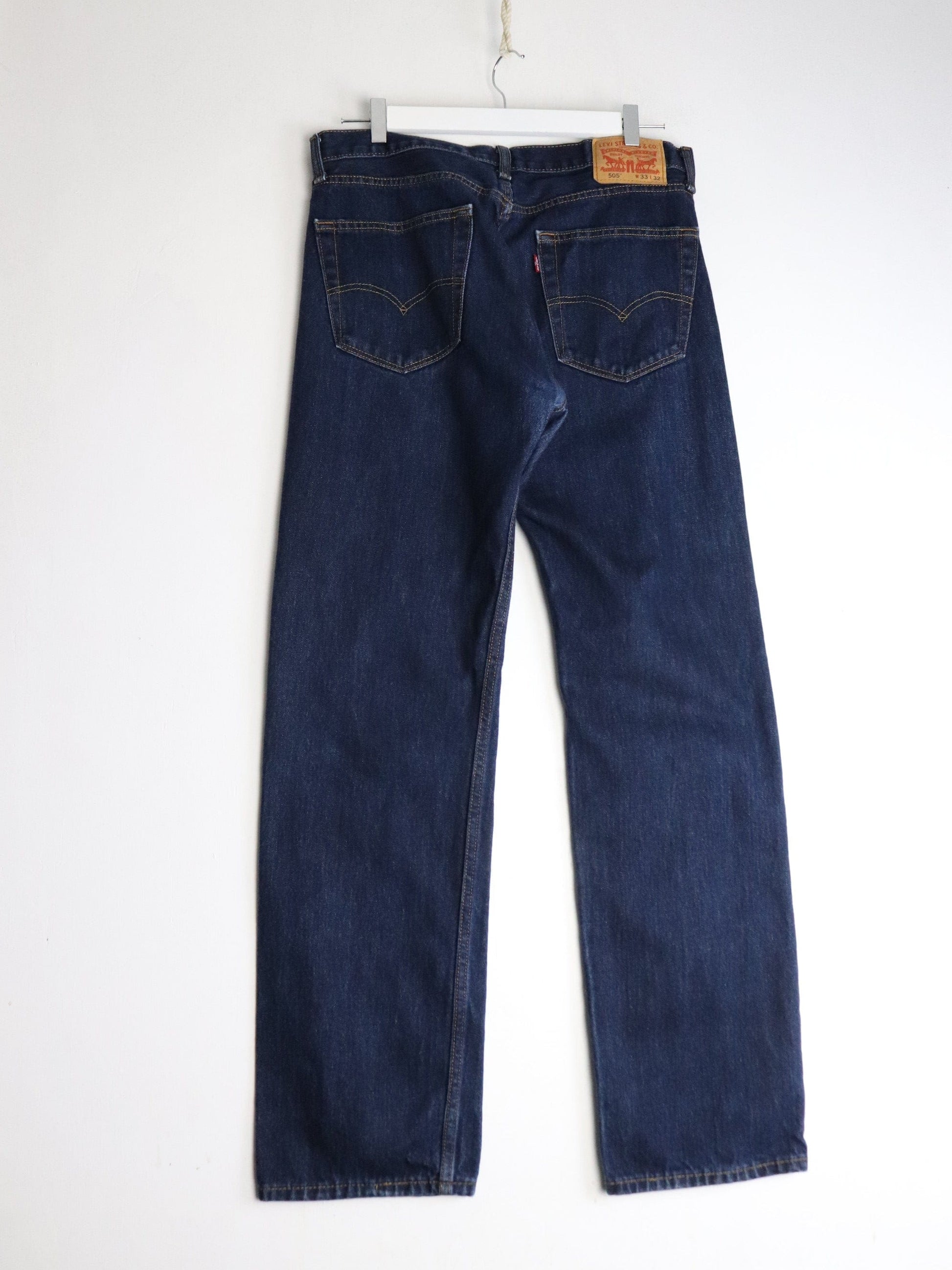Levi's Denim Jeans Mens 33 x 32 Blue 505 Regular Fit from propervintagecanada