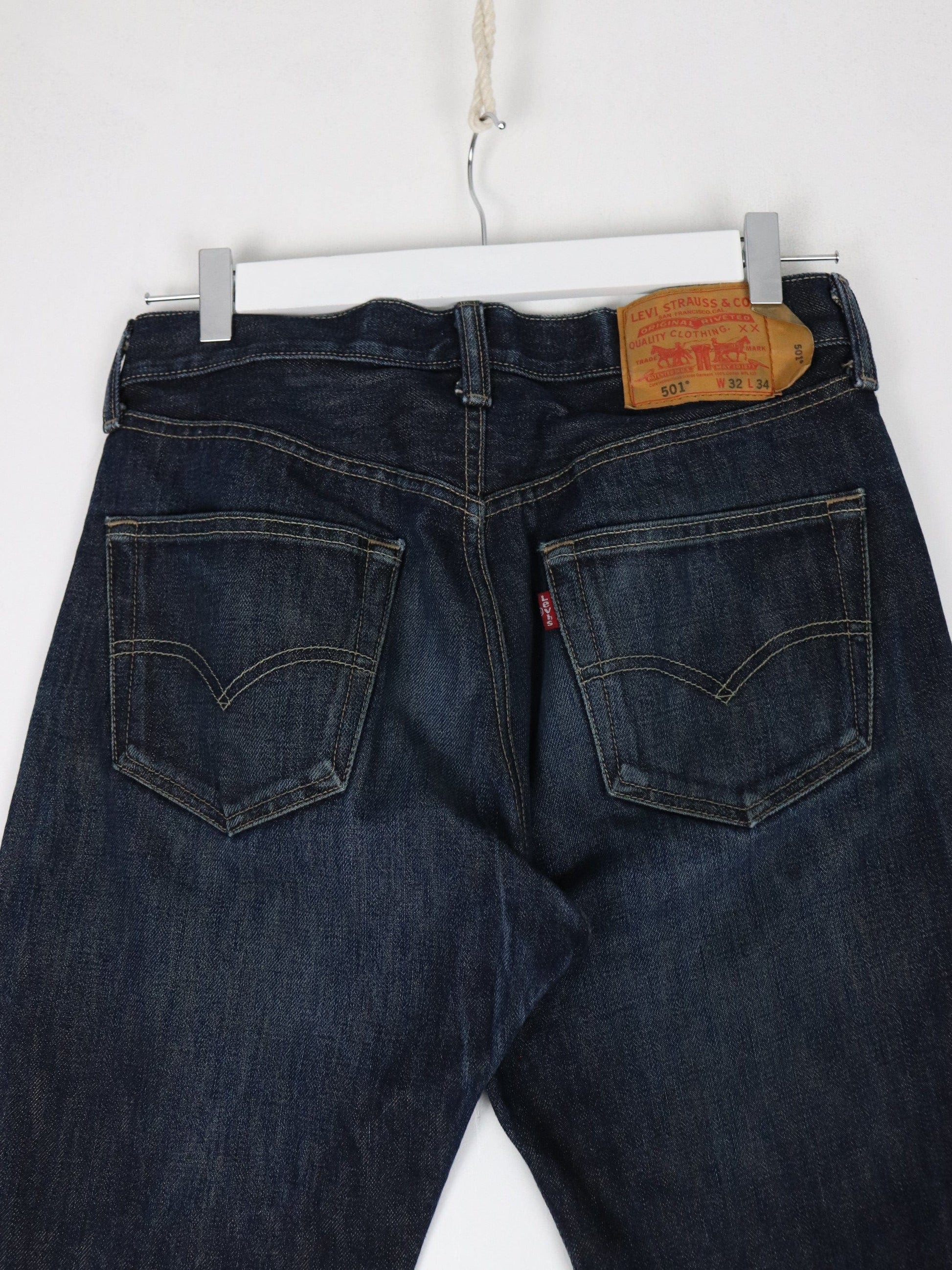 Levi's Jeans Levi's Pants Fits Mens 28 x 33 Blue Denim Jeans 501 Original Fit