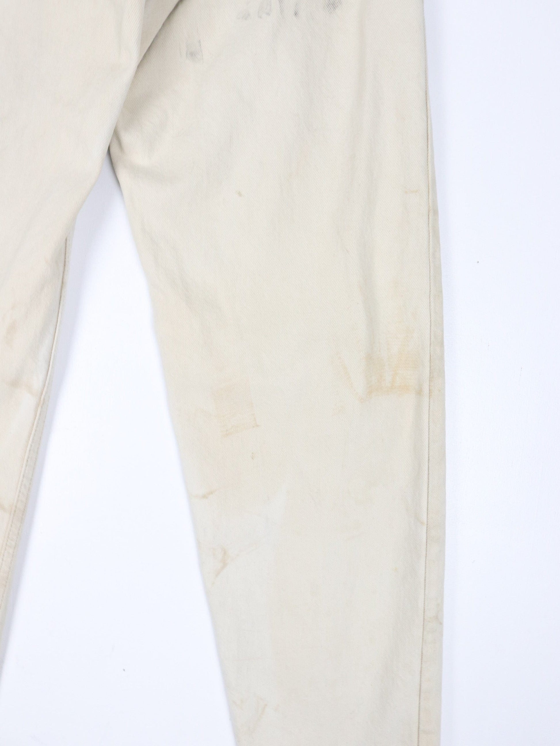 Levi's Jeans Vintage Levi's Pants Fits Mens 30 x 34 Beige Denim Jeans 550 Relaxed Tapered