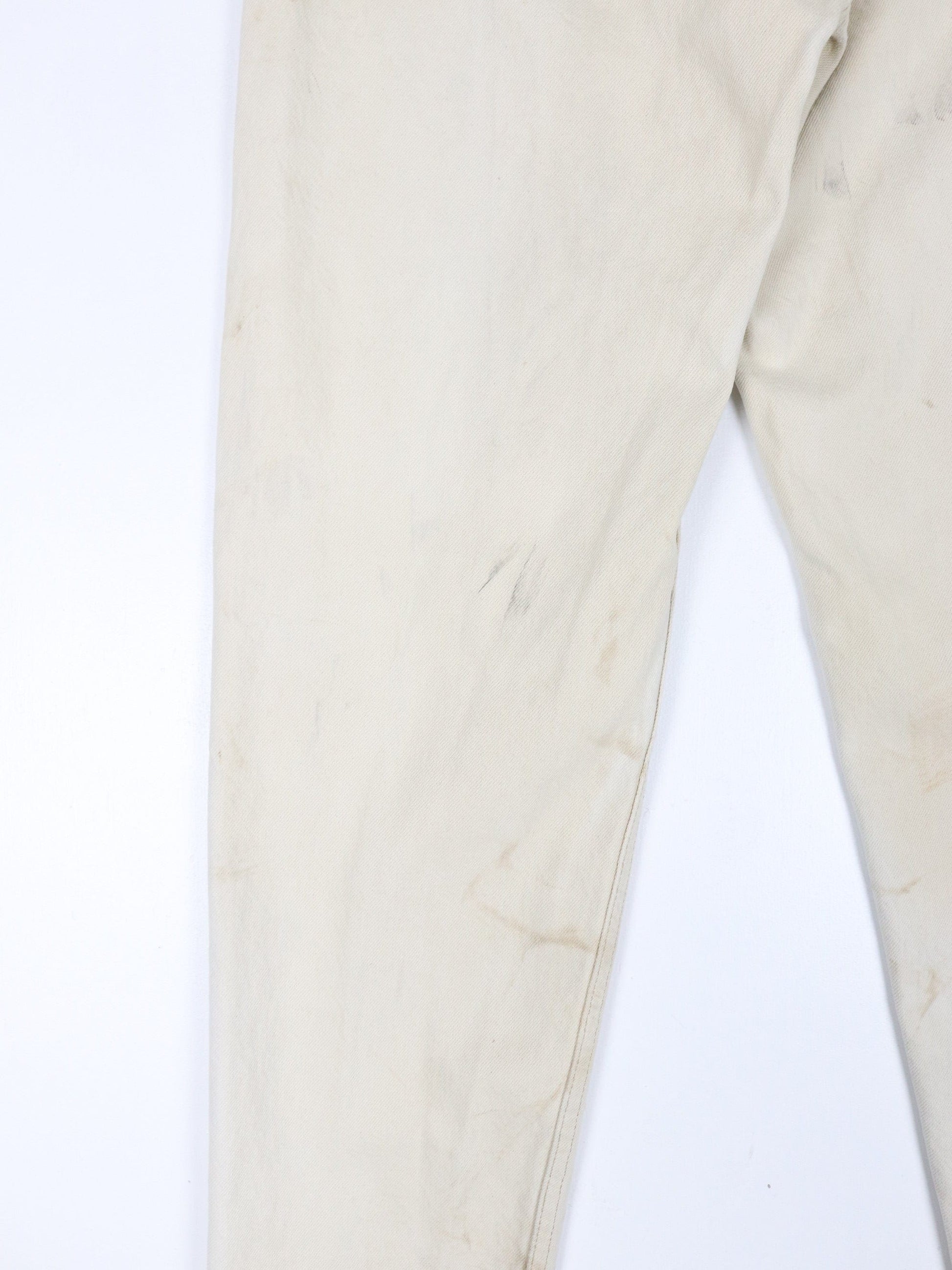 Levi's Jeans Vintage Levi's Pants Fits Mens 30 x 34 Beige Denim Jeans 550 Relaxed Tapered