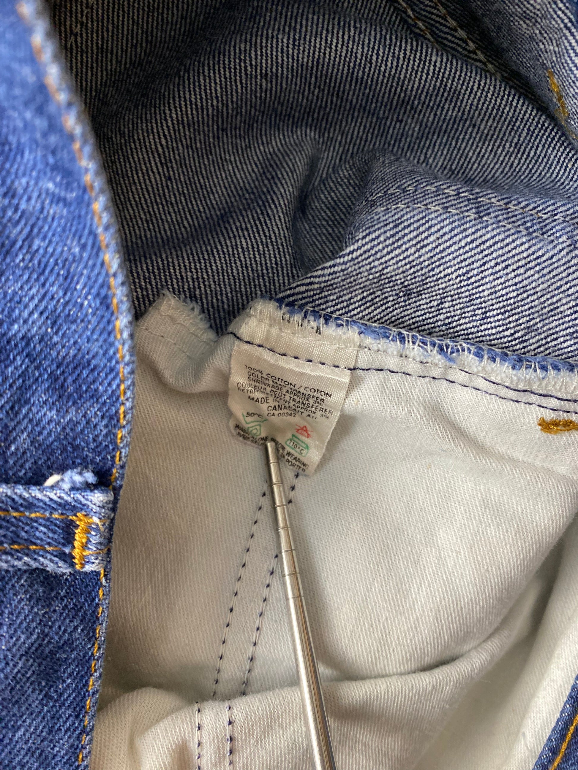 Vintage Levi s Pants Mens 34 x 29 Blue Bootcut Denim Jeans Orange Tab Proper Vintage