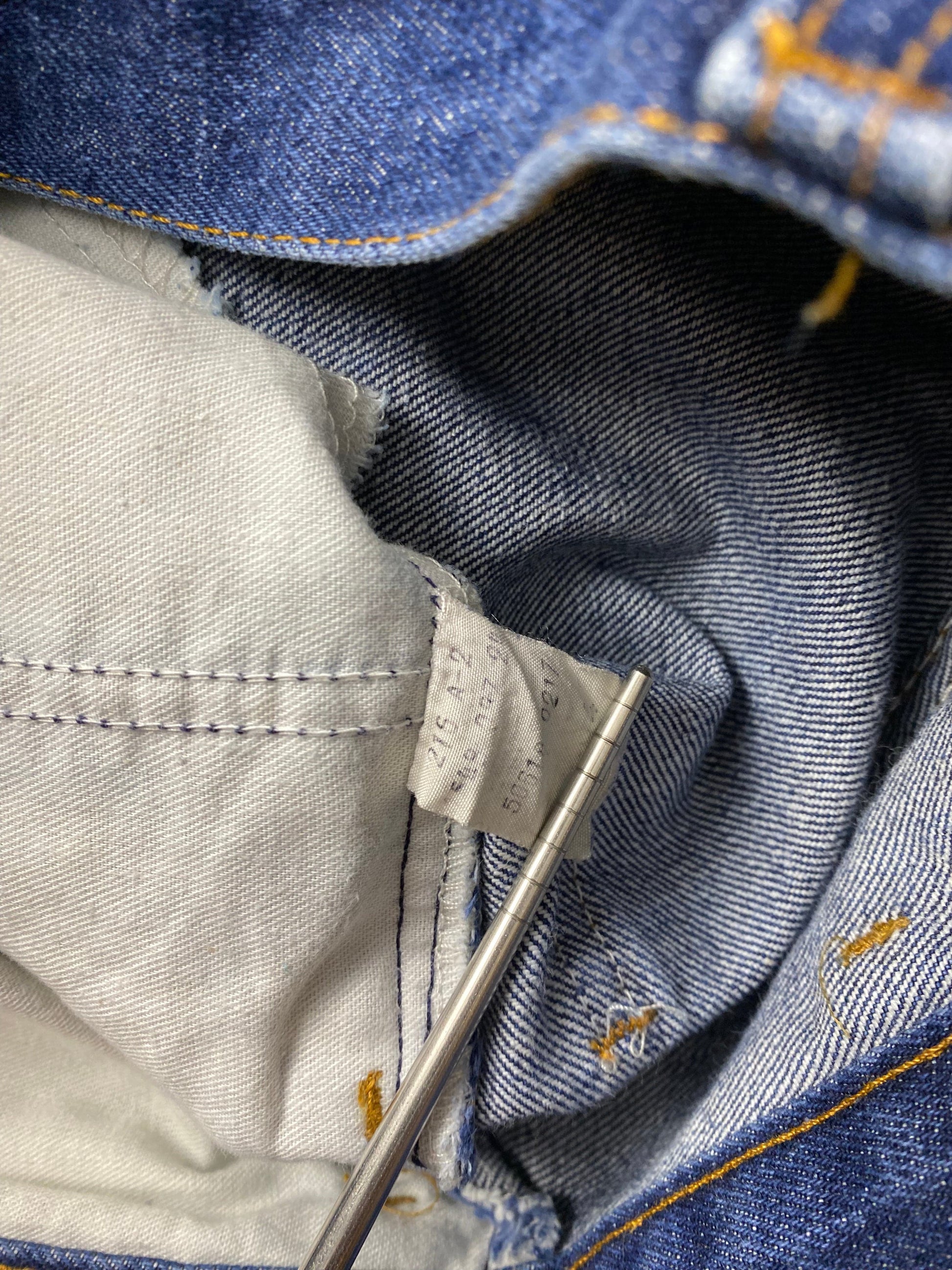 Vintage Levi s Pants Mens 34 x 29 Blue Bootcut Denim Jeans Orange Tab Proper Vintage