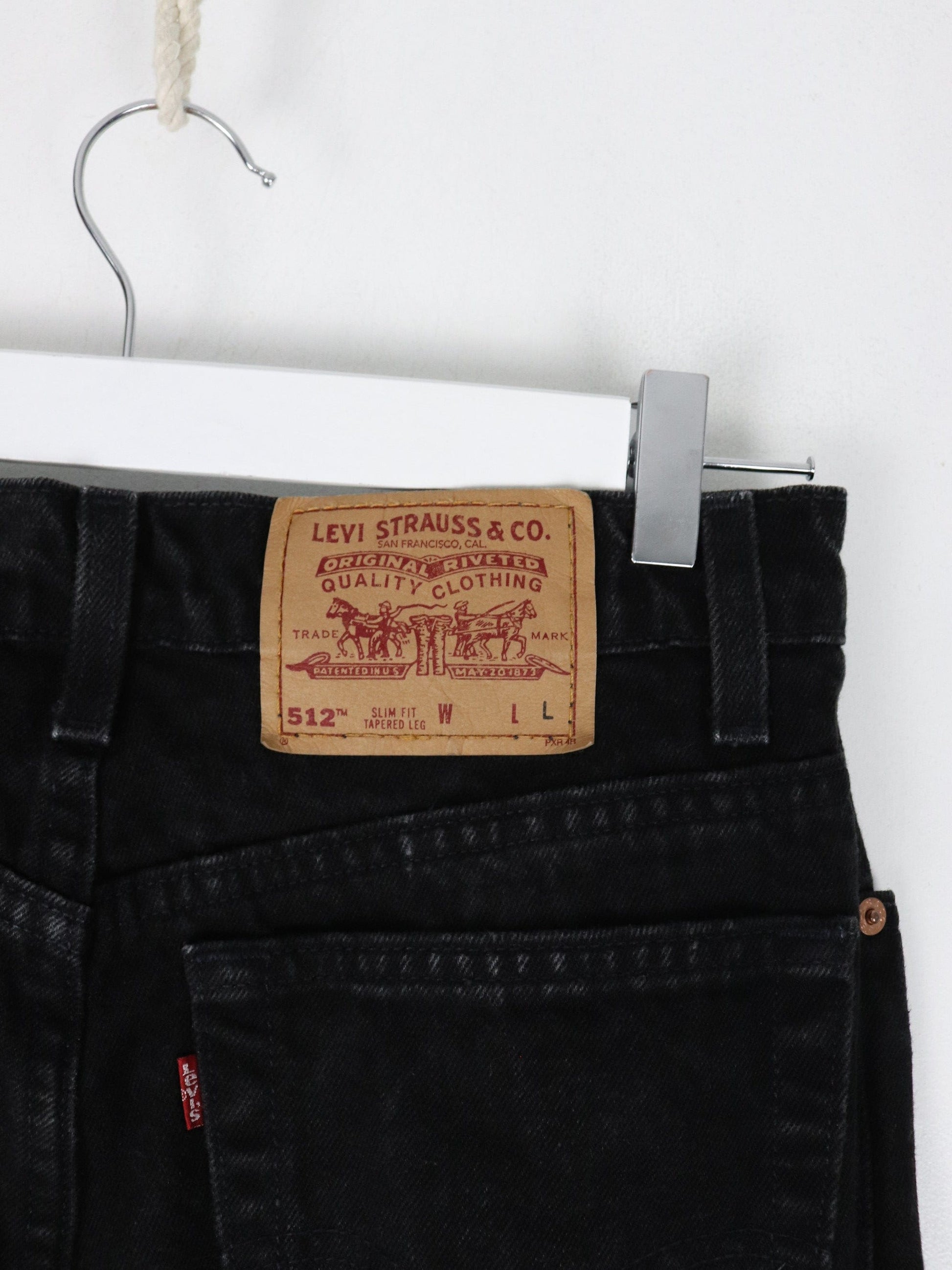 Levi's Jeans Vintage Levi's Pants Womens 29 x 32 Black Denim Jeans 512 Slim Tapered