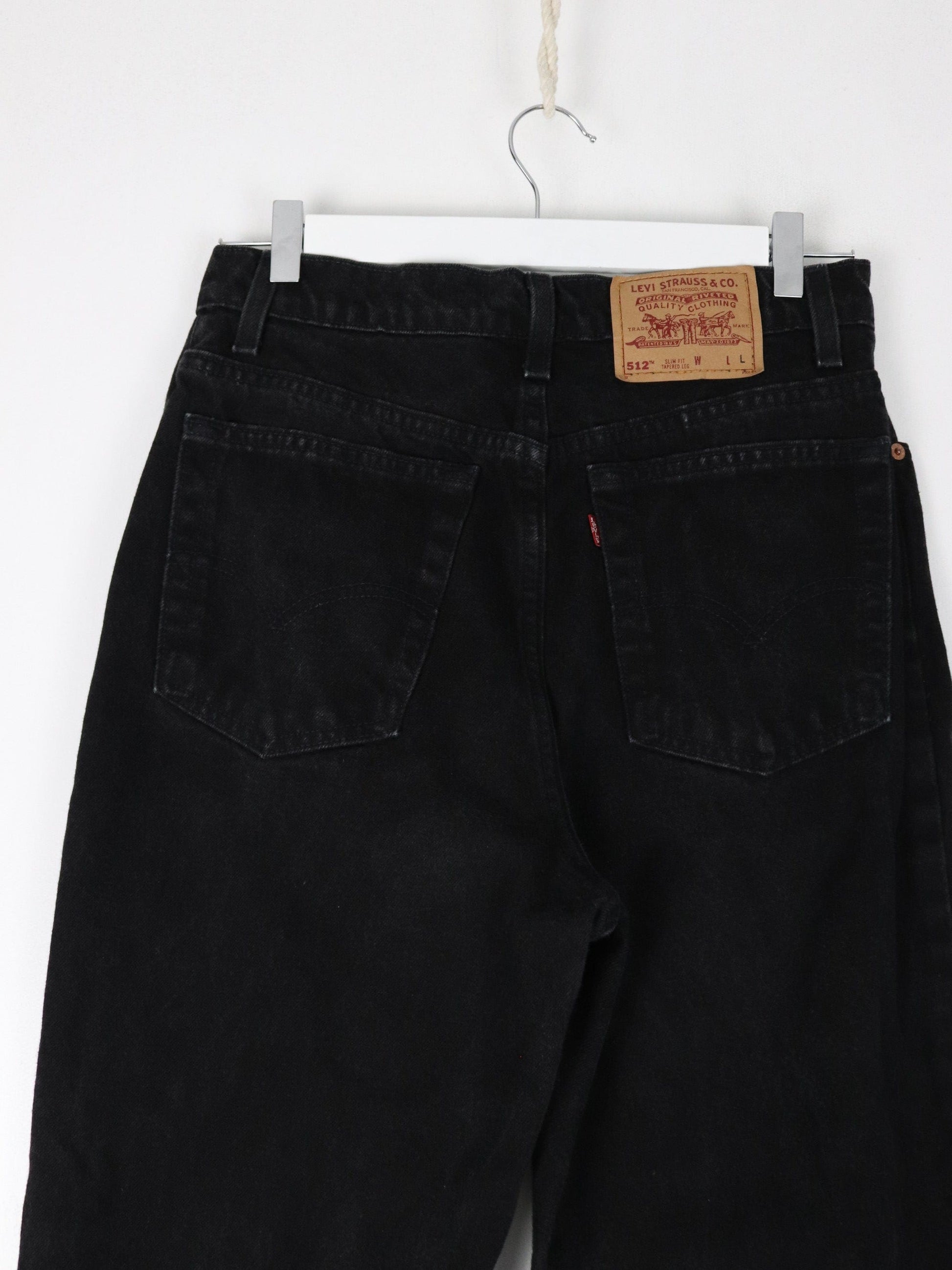 Levi's Jeans Vintage Levi's Pants Womens 29 x 32 Black Denim Jeans 512 Slim Tapered