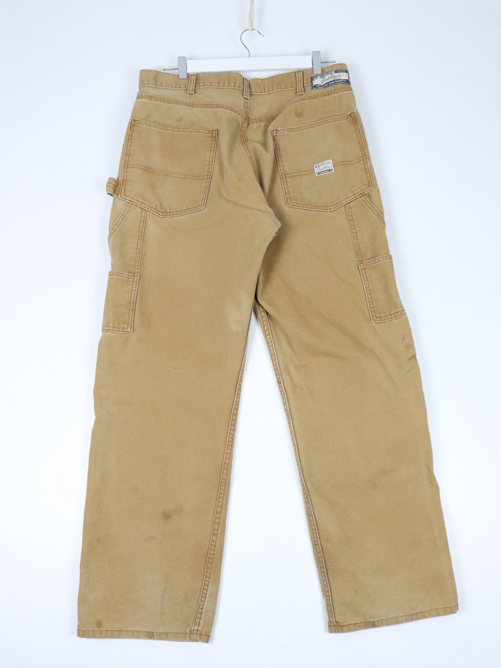 Vintage Levi s Strauss Pants Fits Mens 34 x 31 Brown Double Knee Work Wear