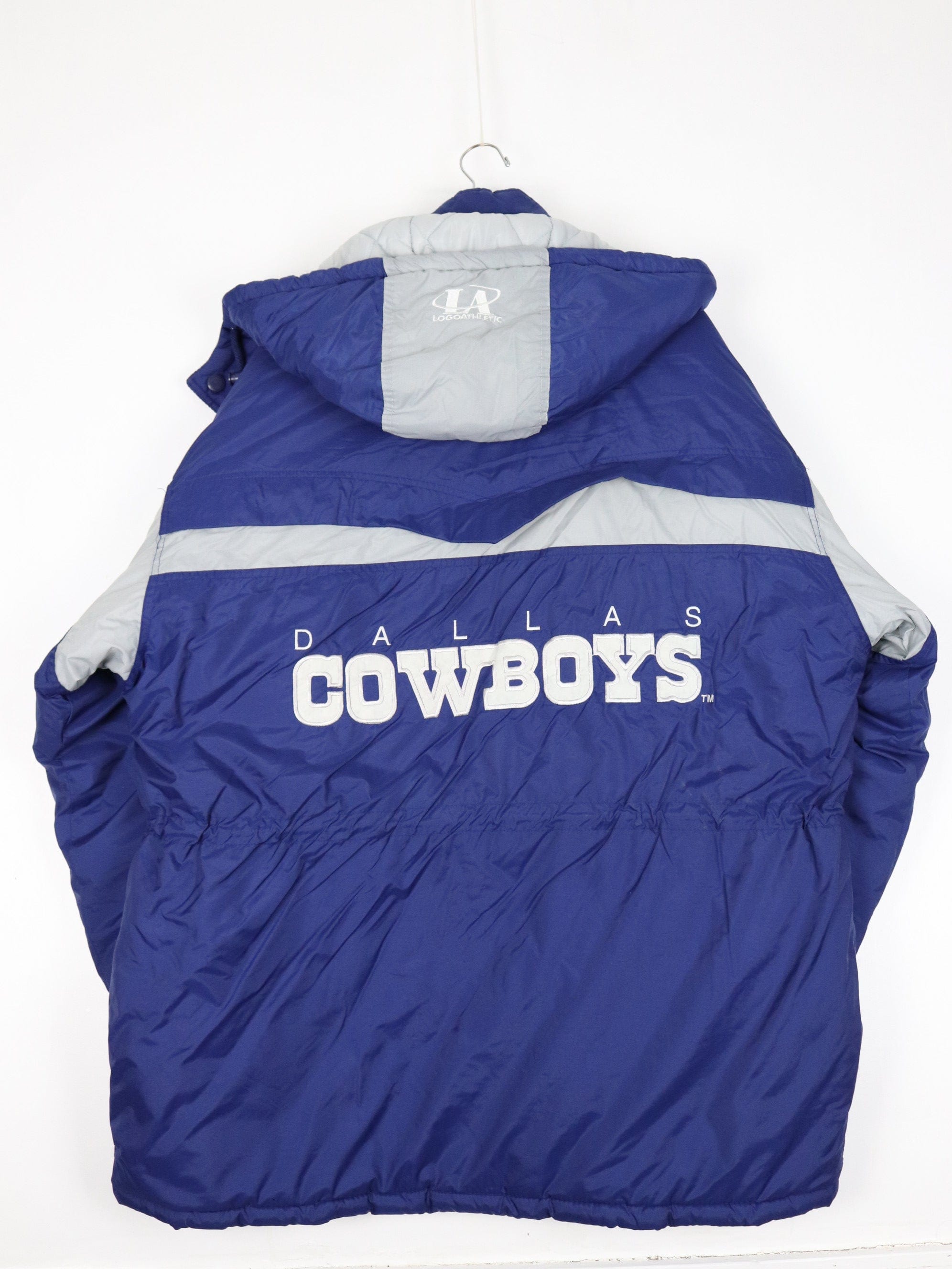 Vintage Dallas Cowboys Jacket Mens Large Blue NFL Football Coat