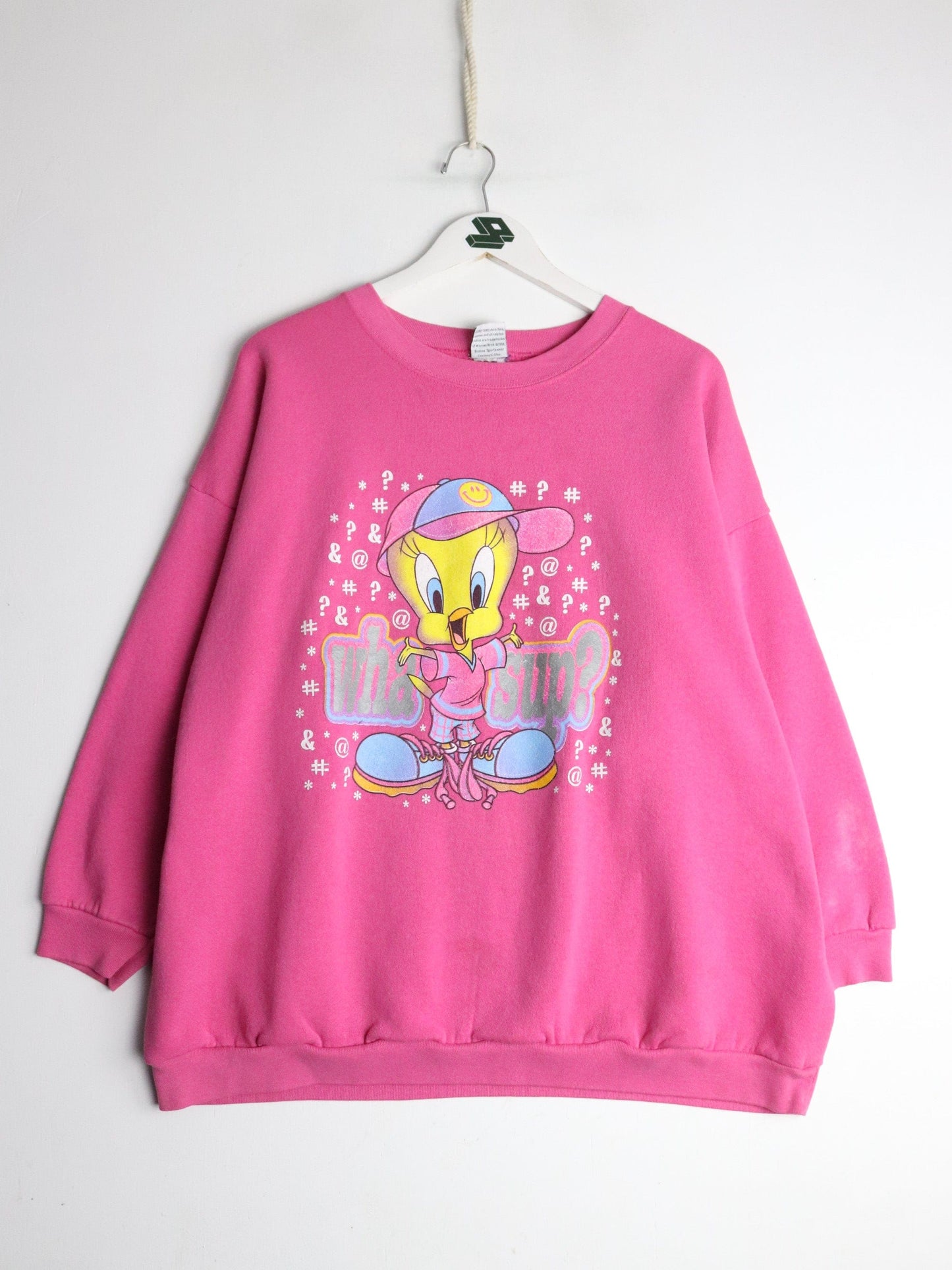 Looney Tunes Sweatshirts & Hoodies Vintage Looney Tunes Sweatshirt Womens XL Pink 90s