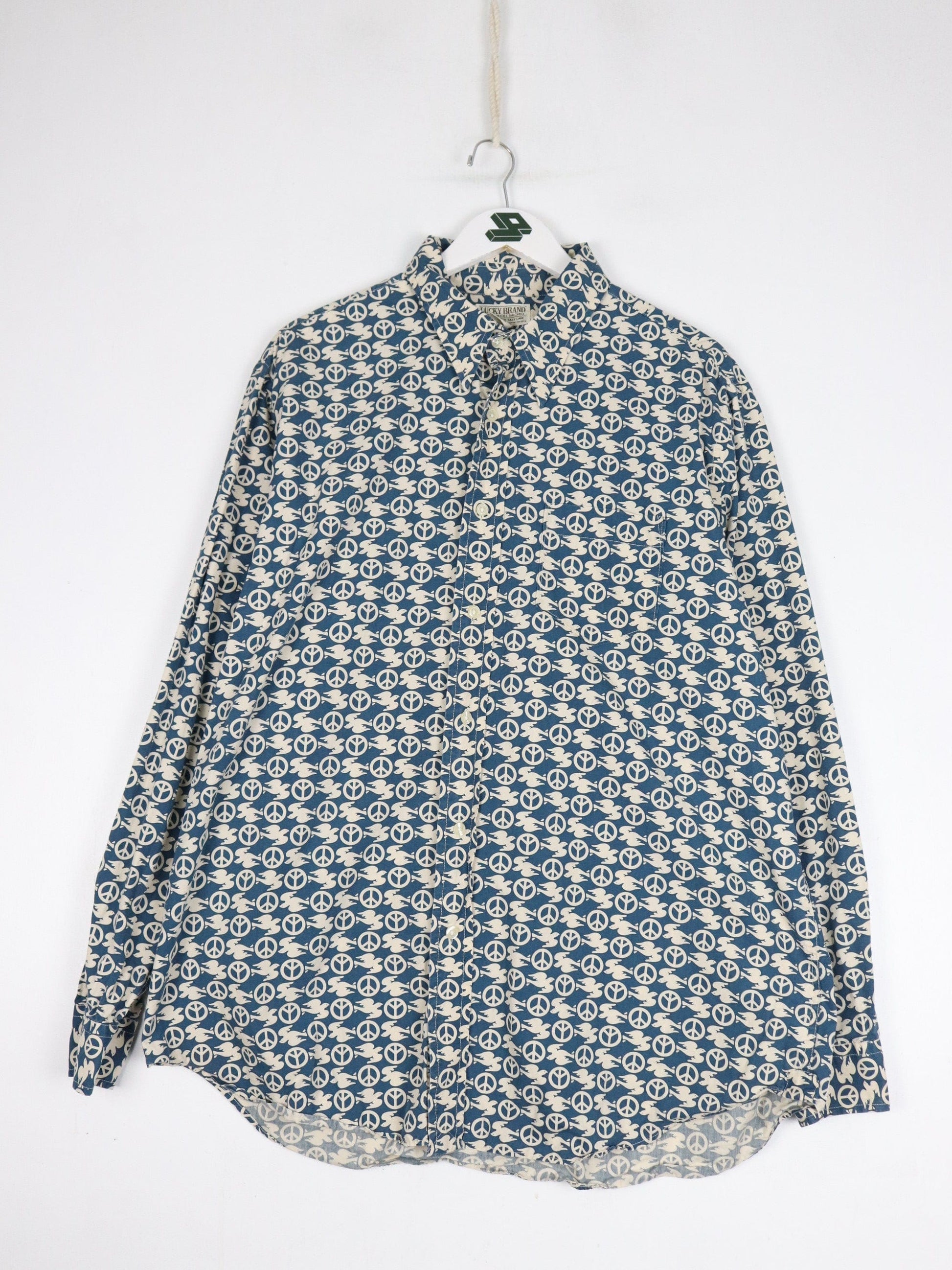 Lucky Brand Shirt Mens XL Blue Button Up from propervintagecanada