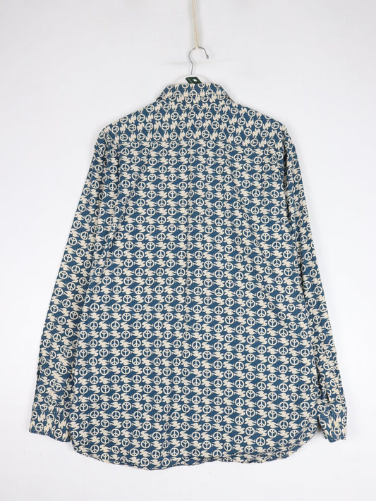 Lucky Brand Shirt Mens XL Blue Button Up from propervintagecanada