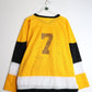 Magnum Hockey Jersey Mens 2XL Yellow Athletic Knit