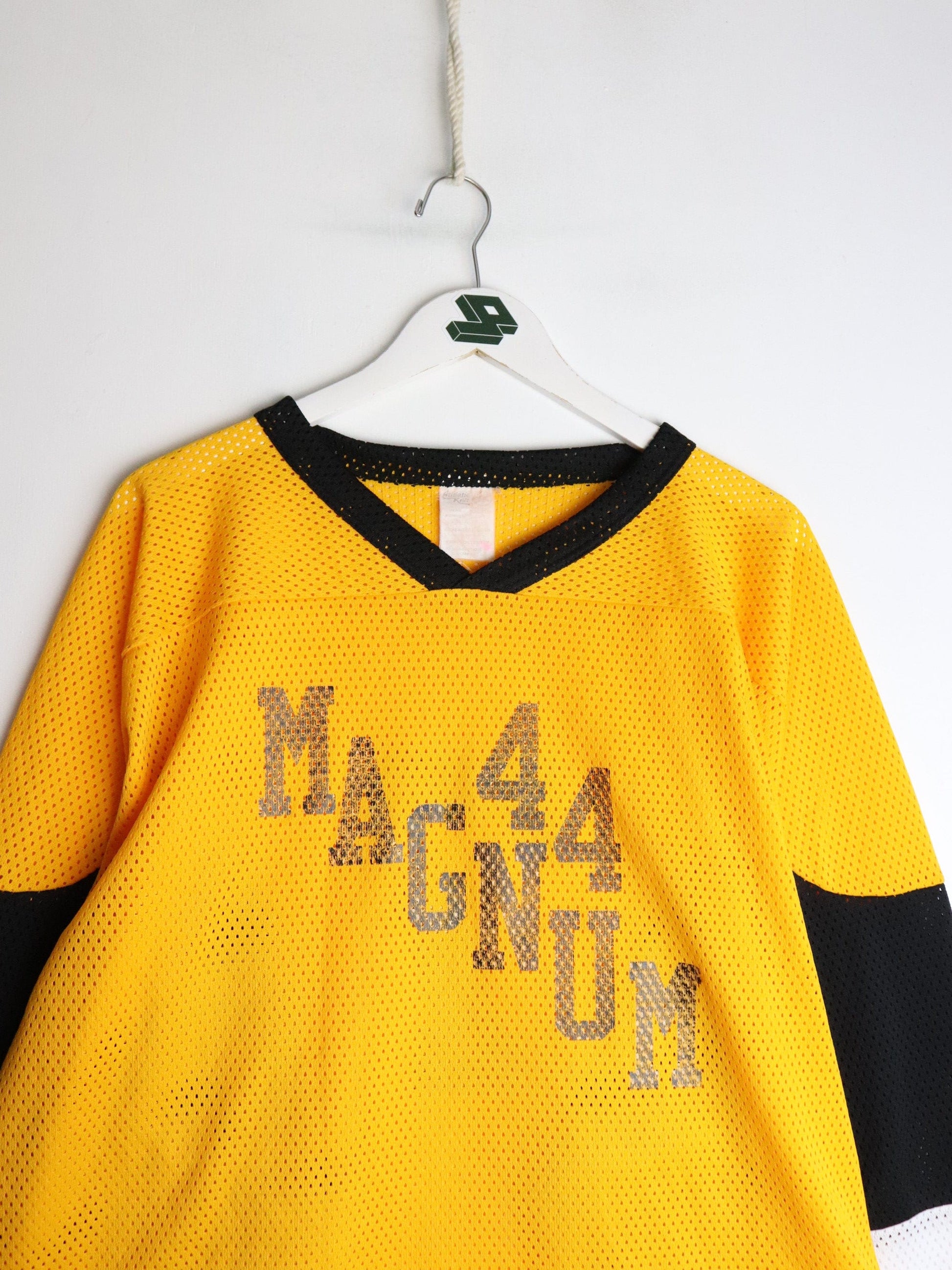 Magnum Hockey Jersey Mens 2XL Yellow Athletic Knit