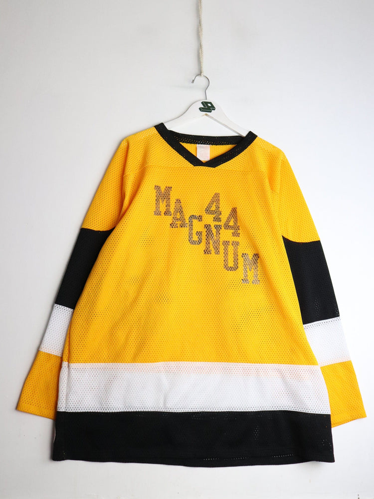 Magnum Hockey Jersey Mens 2XL Yellow Athletic Knit from propervintagecanada