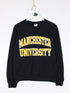 Manchester University Sweatshirt Mens Small Black College from propervintagecanada