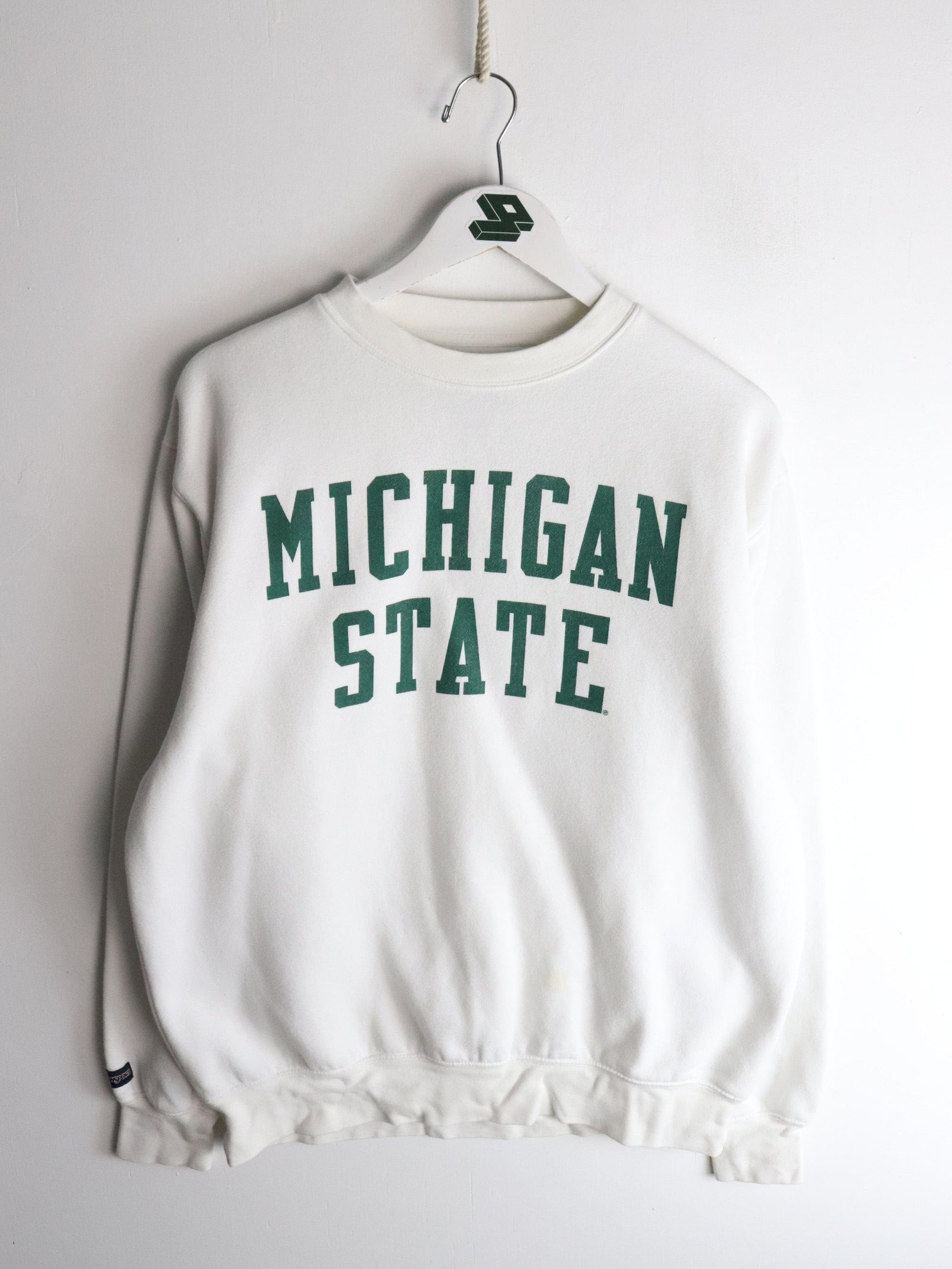 Michigan State Spartans Sweatshirt Mens Large White from propervintagecanada