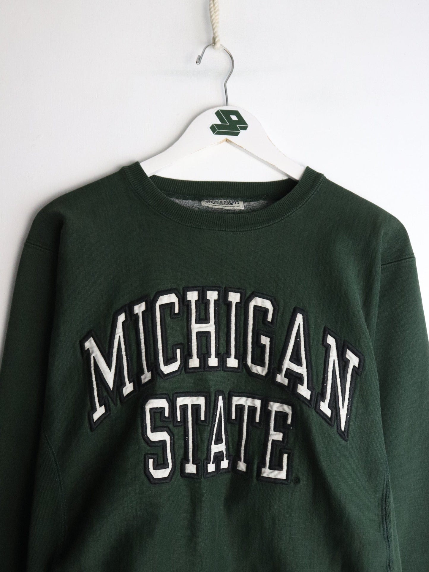 Michigan State Spartans Sweatshirt Mens Small Green from propervintagecanada