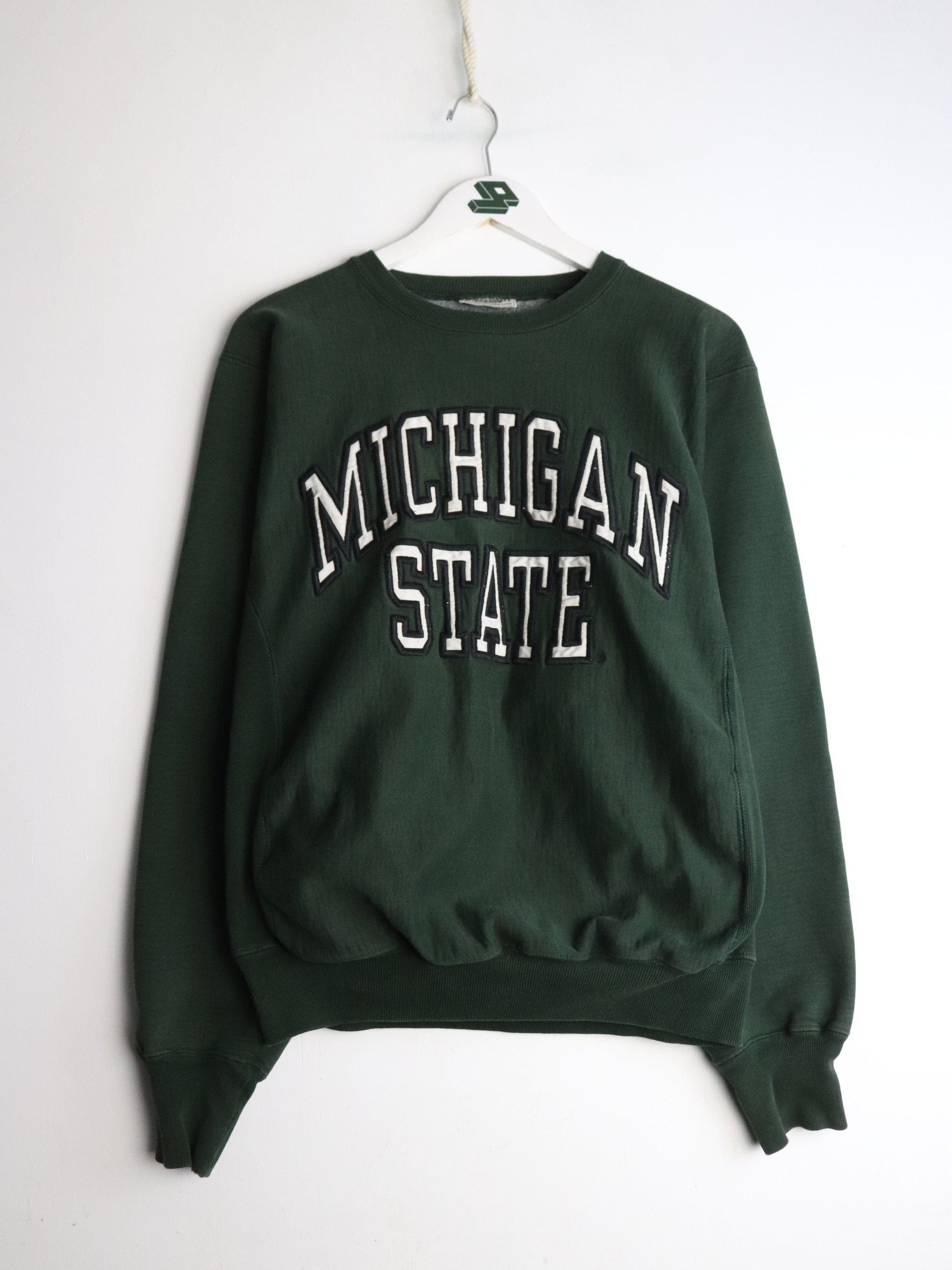 Michigan State Spartans Sweatshirt Mens Small Green from propervintagecanada