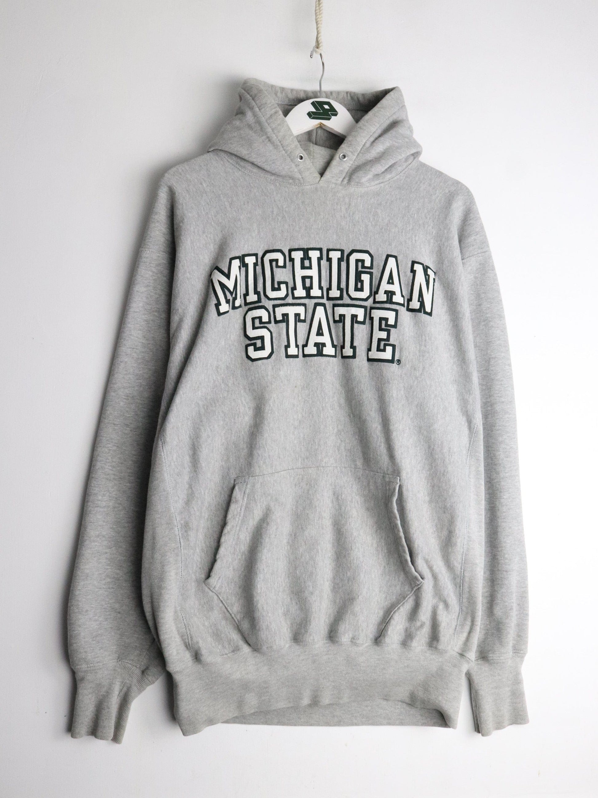 Michigan State Spartans Sweatshirt Mens XL Grey College Hoodie