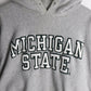 Michigan State Spartans Sweatshirt Mens XL Grey College Hoodie