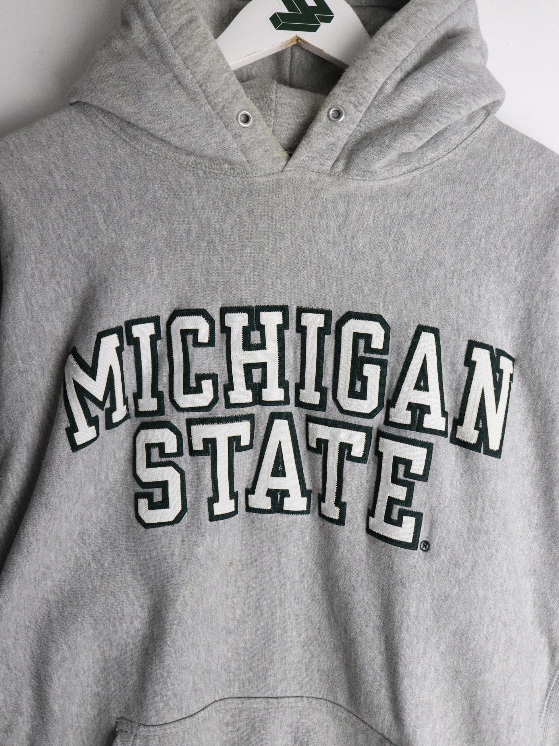 Michigan State Spartans Sweatshirt Mens XL Grey College Hoodie
