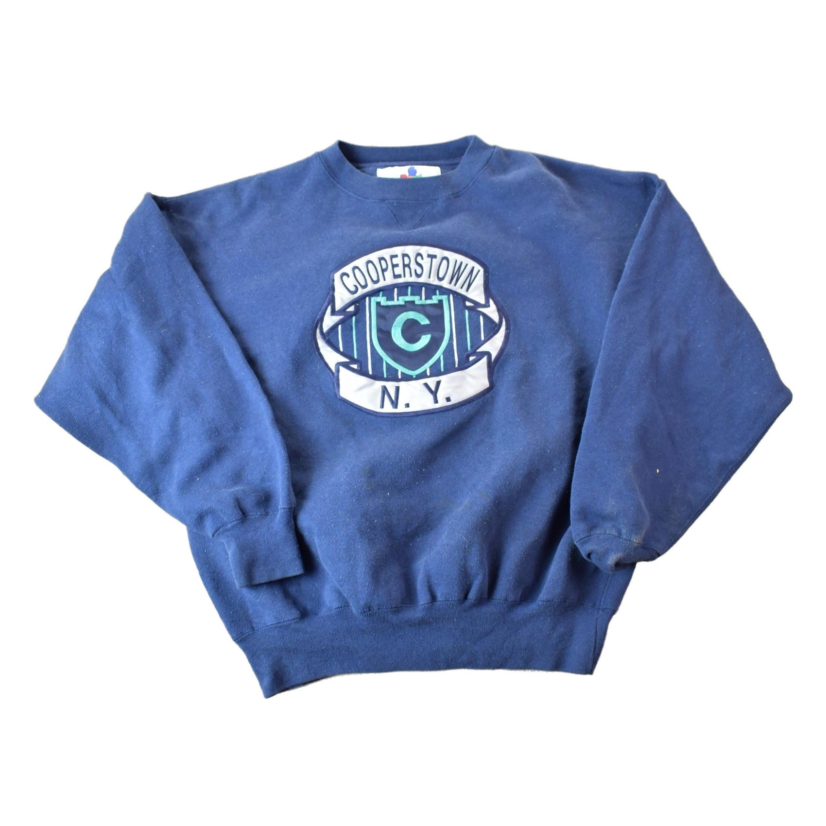 MLB Clothing > Gender Neutral Adult Clothing > Hoodies & Sweatshirts > Sweatshirts Vintage 1990s Cooperstown NY MLB Heavyweight Crewneck Sweatshirt Men's Large