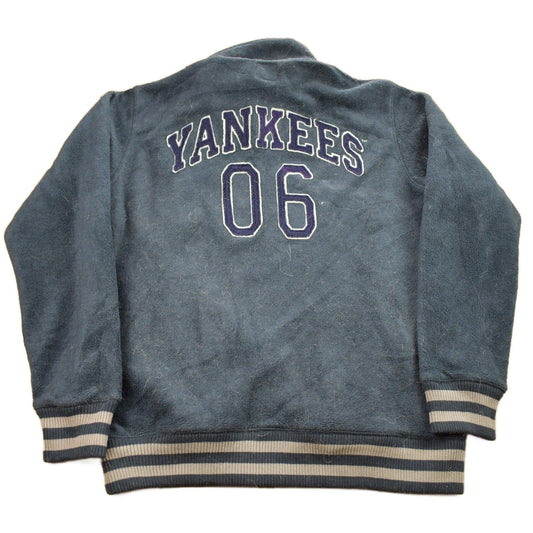 MLB Clothing > Gender Neutral Adult Clothing > Hoodies & Sweatshirts > Sweatshirts Vintage 1998 New Yankees MLB Heavy Weight Quarter Zip Fleece Sweater Men's XL