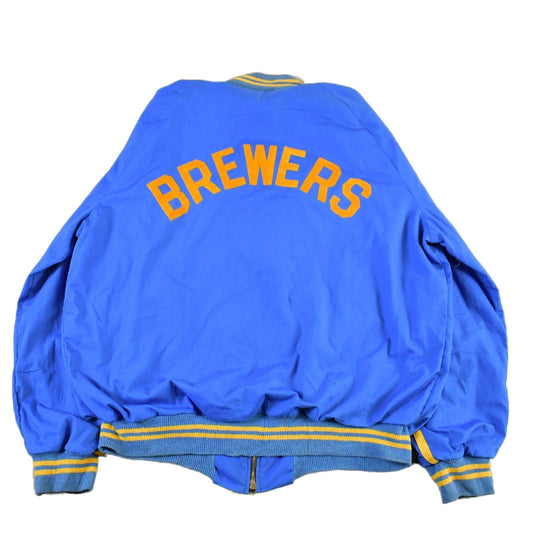 MLB Clothing > Gender Neutral Adult Clothing > Jackets & Coats Vintage 1980s Milwaukee Brewers MLB Pyramid Windbreaker Jacket Men's Large