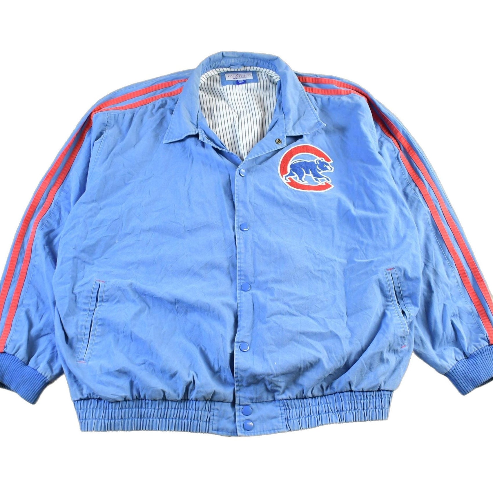 MLB Clothing > Gender Neutral Adult Clothing > Jackets & Coats Vintage 1990s Chicago Cubs MLB Embroidered Logo Windbreaker Jacket Men's 5XL