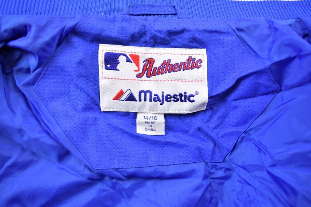 MLB Clothing > Gender Neutral Adult Clothing > Jackets & Coats Vintage 1990s Chicago Cubs MLB Majestic Windbreaker Baseball Sportswear Youth Large