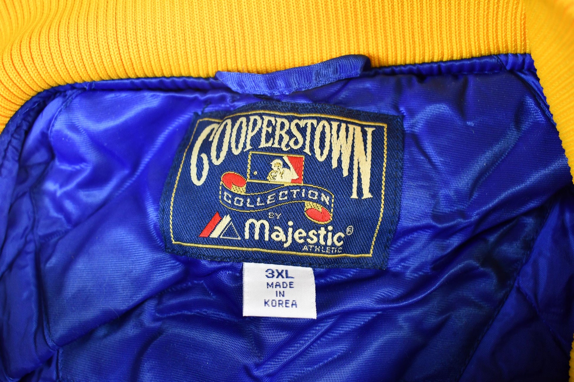 MLB Clothing > Gender Neutral Adult Clothing > Jackets & Coats Vintage 1990s Cooperstown Collection Seattle Mariners MLB Baseball Embroidered Snap Button Satin Bomber Jacket