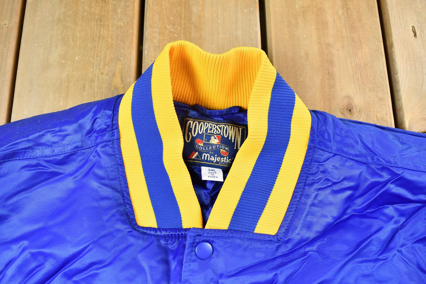 MLB Clothing > Gender Neutral Adult Clothing > Jackets & Coats Vintage 1990s Cooperstown Collection Seattle Mariners MLB Baseball Embroidered Snap Button Satin Bomber Jacket