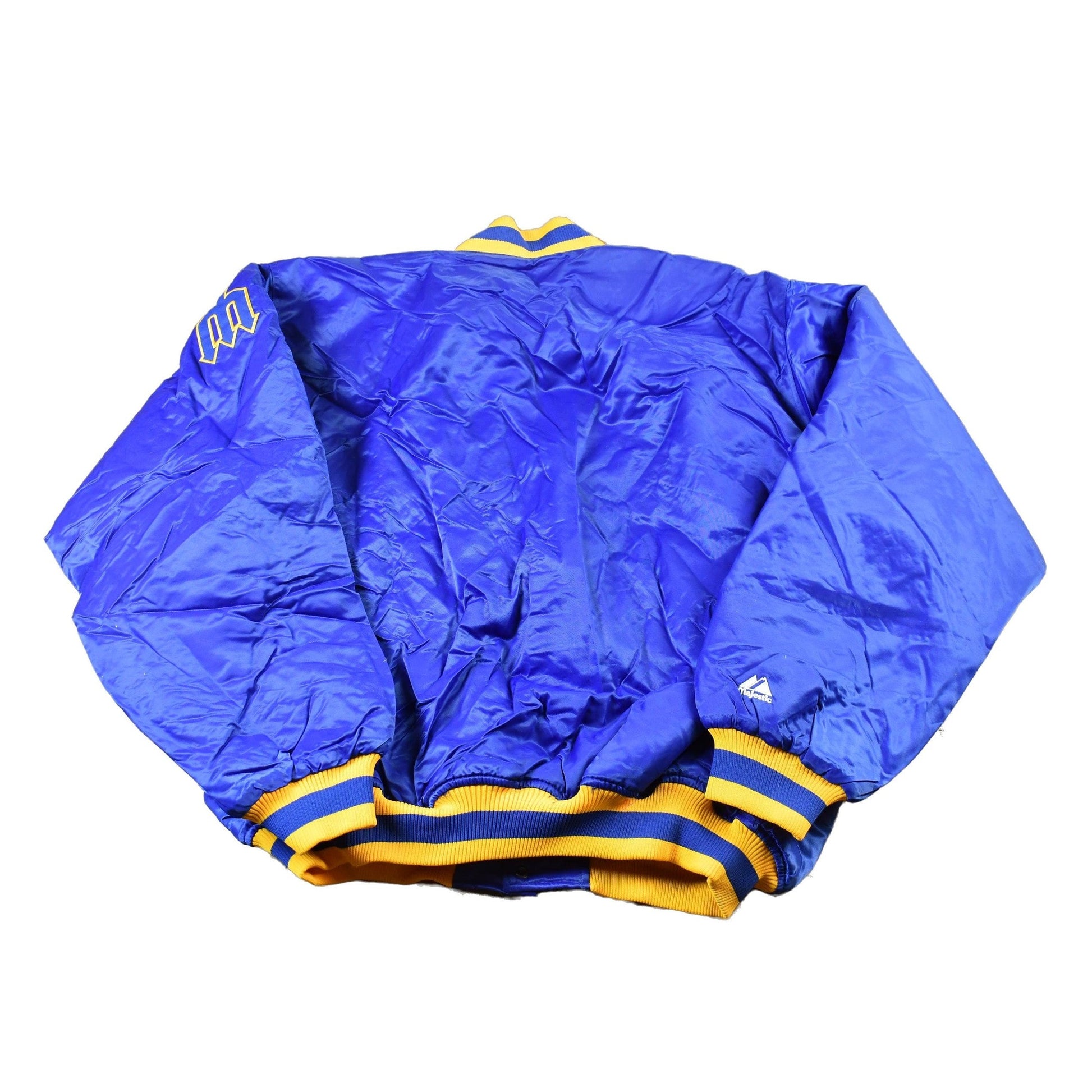 MLB Clothing > Gender Neutral Adult Clothing > Jackets & Coats Vintage 1990s Cooperstown Collection Seattle Mariners MLB Baseball Embroidered Snap Button Satin Bomber Jacket