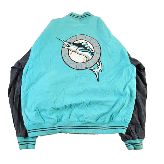 MLB Clothing > Gender Neutral Adult Clothing > Jackets & Coats Vintage 1990s Florida Marlins MLB Full Zip Mirage Jacket Men's Large