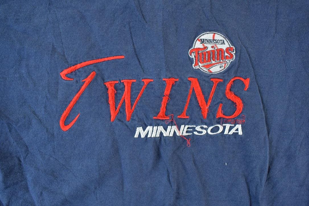 MLB Clothing > Gender Neutral Adult Clothing > Tops & Tees > T Shirts Vintage 1980s Minnesota Twins MLB Graphic T-Shirt Men's Large