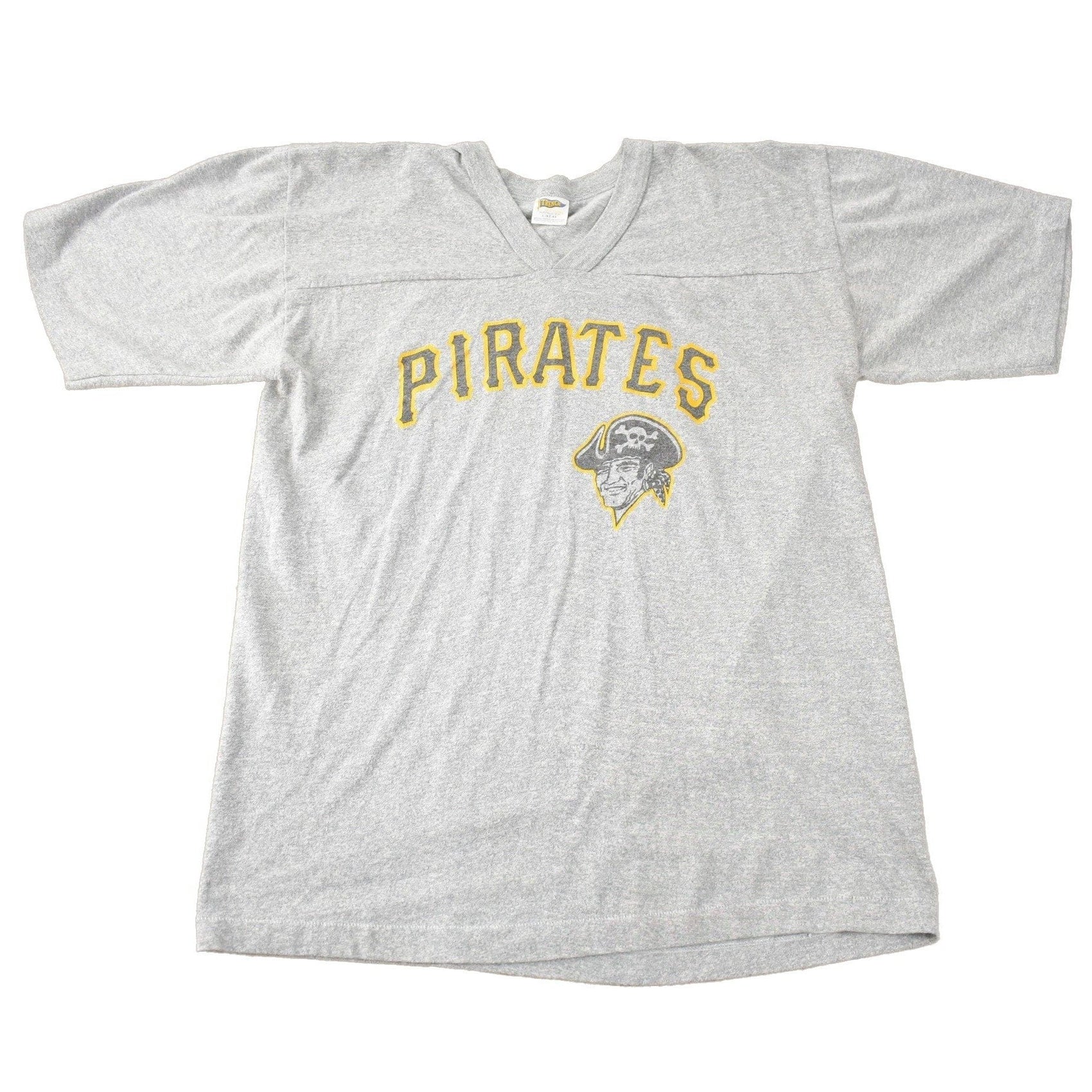 MLB Clothing > Gender Neutral Adult Clothing > Tops & Tees > T Shirts Vintage 1980s Pittsburgh Pirates MLB Baseball Graphic T-Shirt Made In USA