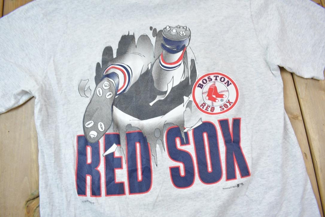 MLB Clothing > Gender Neutral Adult Clothing > Tops & Tees > T Shirts Vintage 1990s Boston Red Sox MLB Nutmeg T-Shirt Men's Large