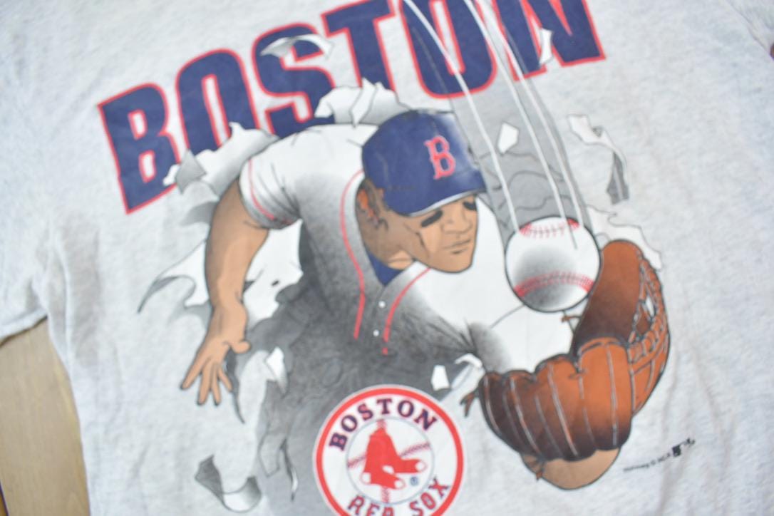 MLB Clothing > Gender Neutral Adult Clothing > Tops & Tees > T Shirts Vintage 1990s Boston Red Sox MLB Nutmeg T-Shirt Men's Large