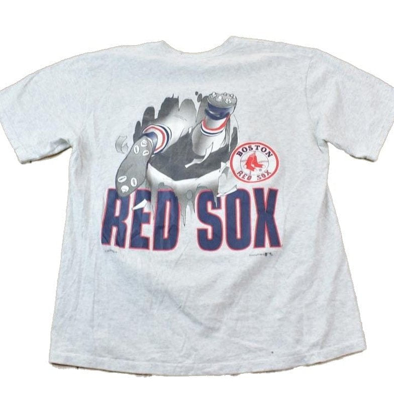 MLB Clothing > Gender Neutral Adult Clothing > Tops & Tees > T Shirts Vintage 1990s Boston Red Sox MLB Nutmeg T-Shirt Men's Large