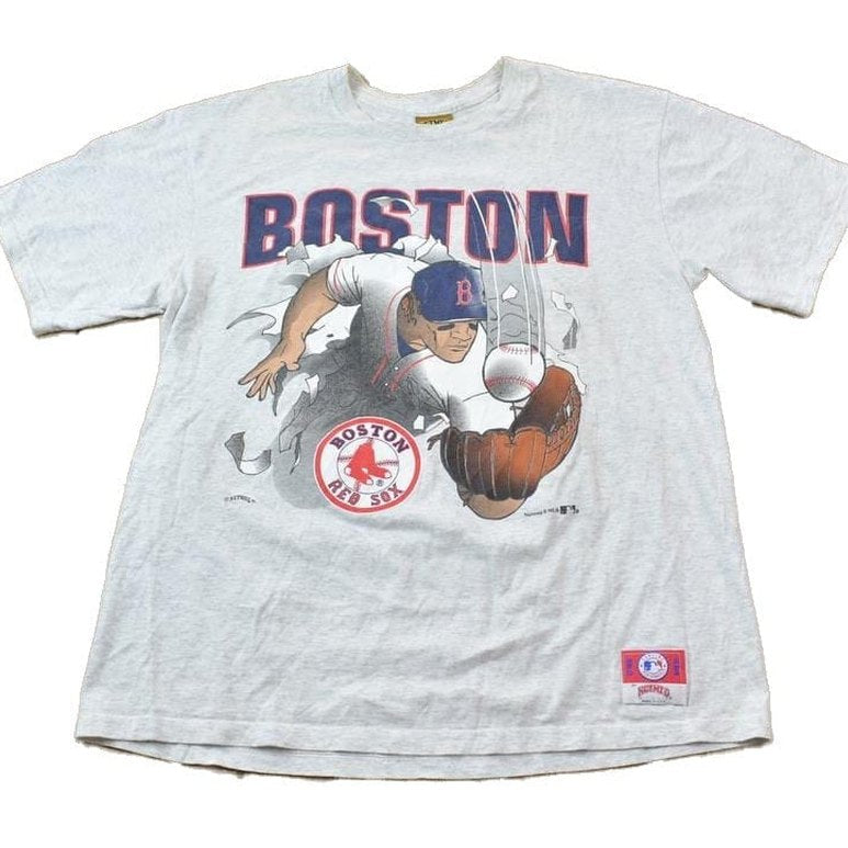 MLB Clothing > Gender Neutral Adult Clothing > Tops & Tees > T Shirts Vintage 1990s Boston Red Sox MLB Nutmeg T-Shirt Men's Large