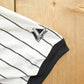 MLB Clothing > Gender Neutral Adult Clothing > Tops & Tees > T Shirts Vintage 1990s Chicago White Sox Striped MLB Baseball Majestic Graphic T-Shirt Men's Medium