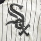 MLB Clothing > Gender Neutral Adult Clothing > Tops & Tees > T Shirts Vintage 1990s Chicago White Sox Striped MLB Baseball Majestic Graphic T-Shirt Men's Medium