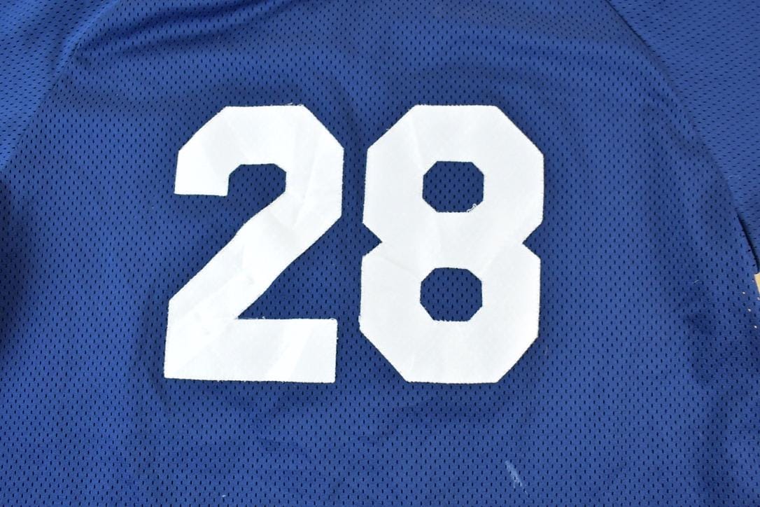 MLB Clothing > Gender Neutral Adult Clothing > Tops & Tees > T Shirts Vintage 1990s Dells Embroidered Navy Baseball Jersey Men's XL