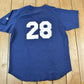 MLB Clothing > Gender Neutral Adult Clothing > Tops & Tees > T Shirts Vintage 1990s Dells Embroidered Navy Baseball Jersey Men's XL
