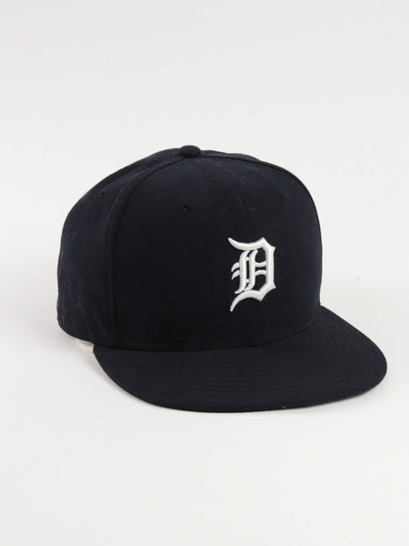 Detroit Tigers Hat Cap Fitted Adult Medium Gray Blue New Era MLB Baseball  Men