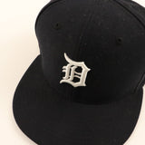 Detroit Tigers Hat Baseball Cap Fitted 7 1/2 Roman MLB Vintage 80s Blue D  Retro
