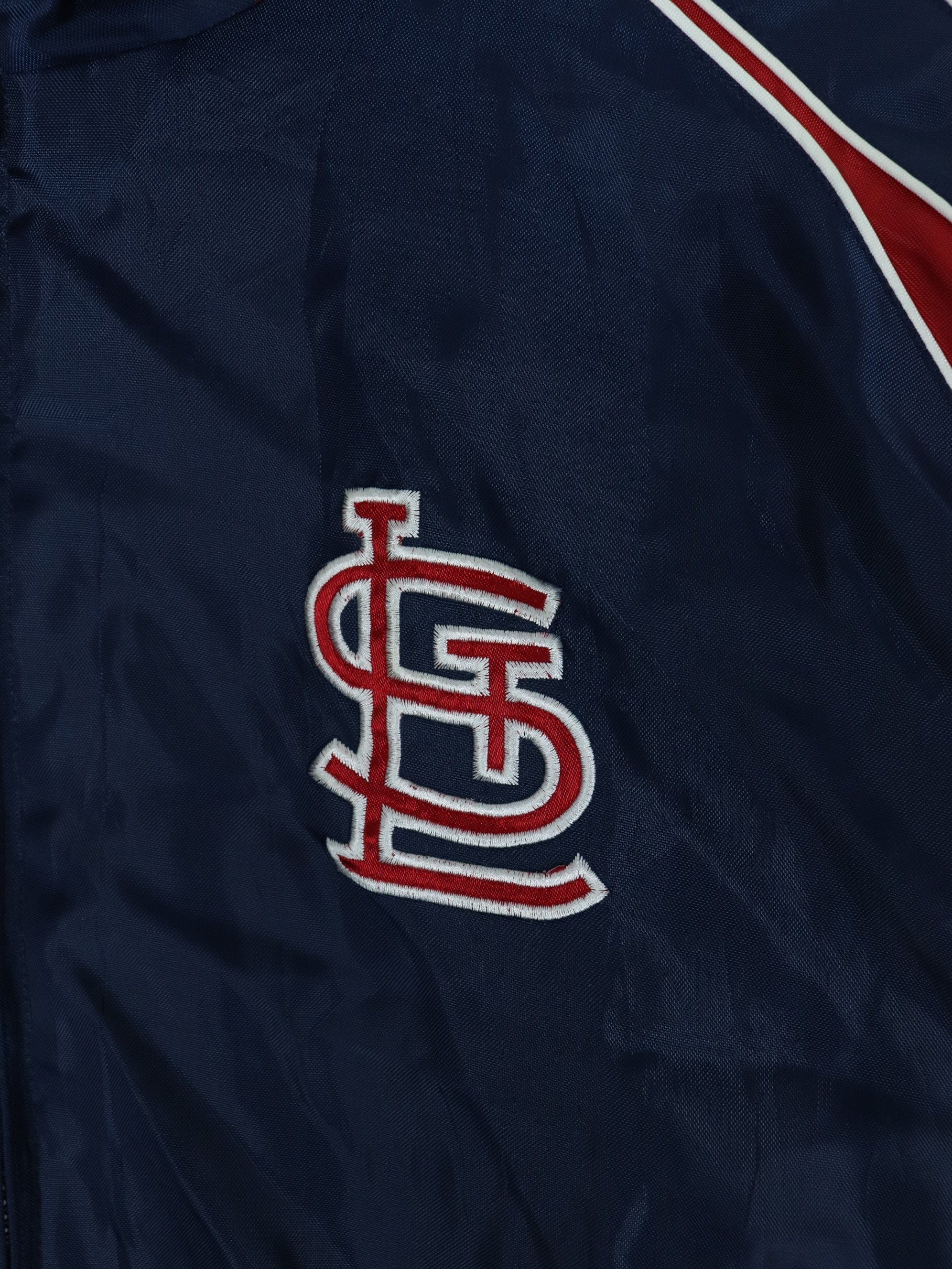 Vintage St Louis Cardinals Jacket Mens XL Blue Red Reversible