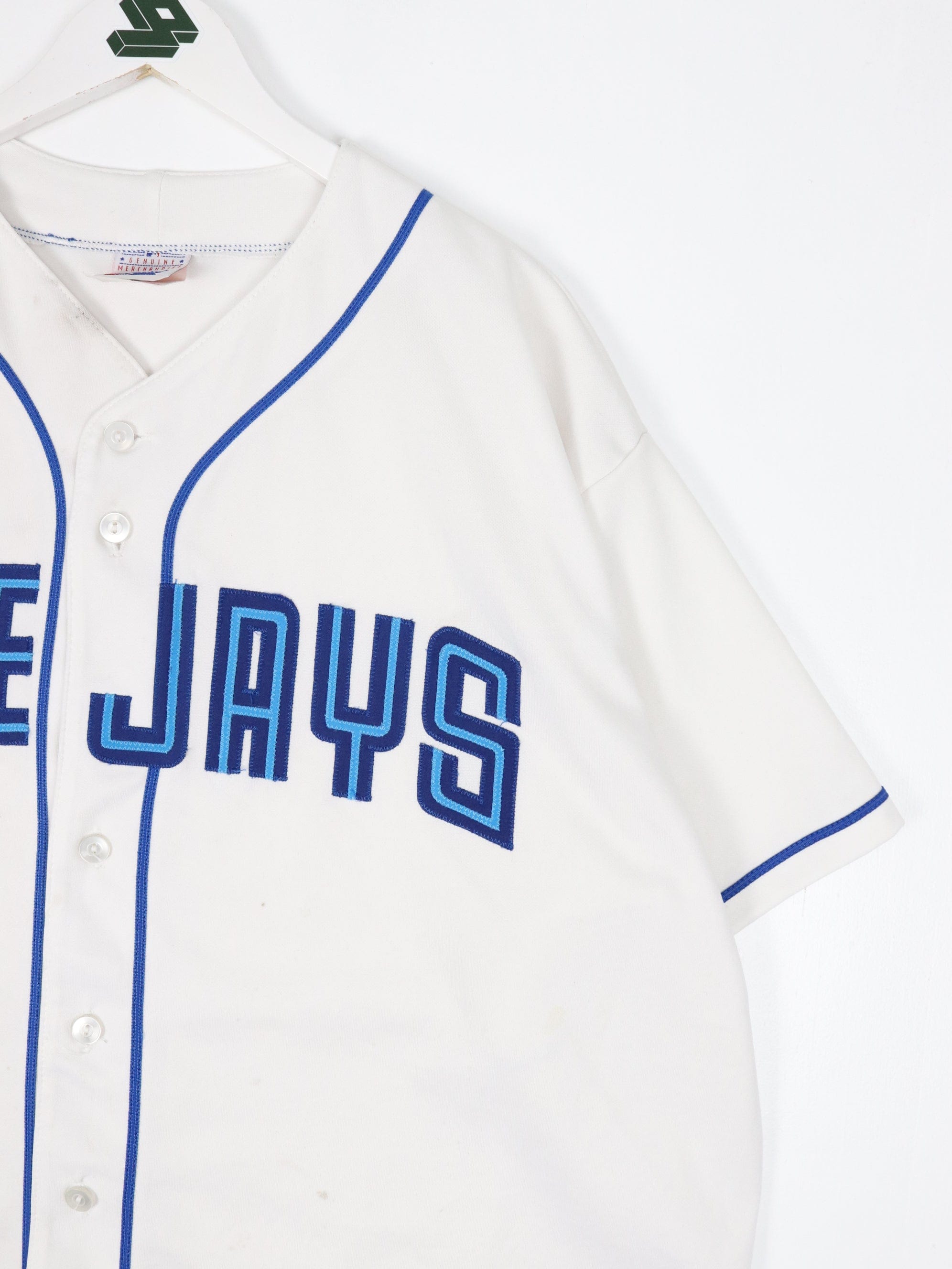 Vintage Toronto Blue Jays Baseball Jersey Mens 2XL White MLB Majestic