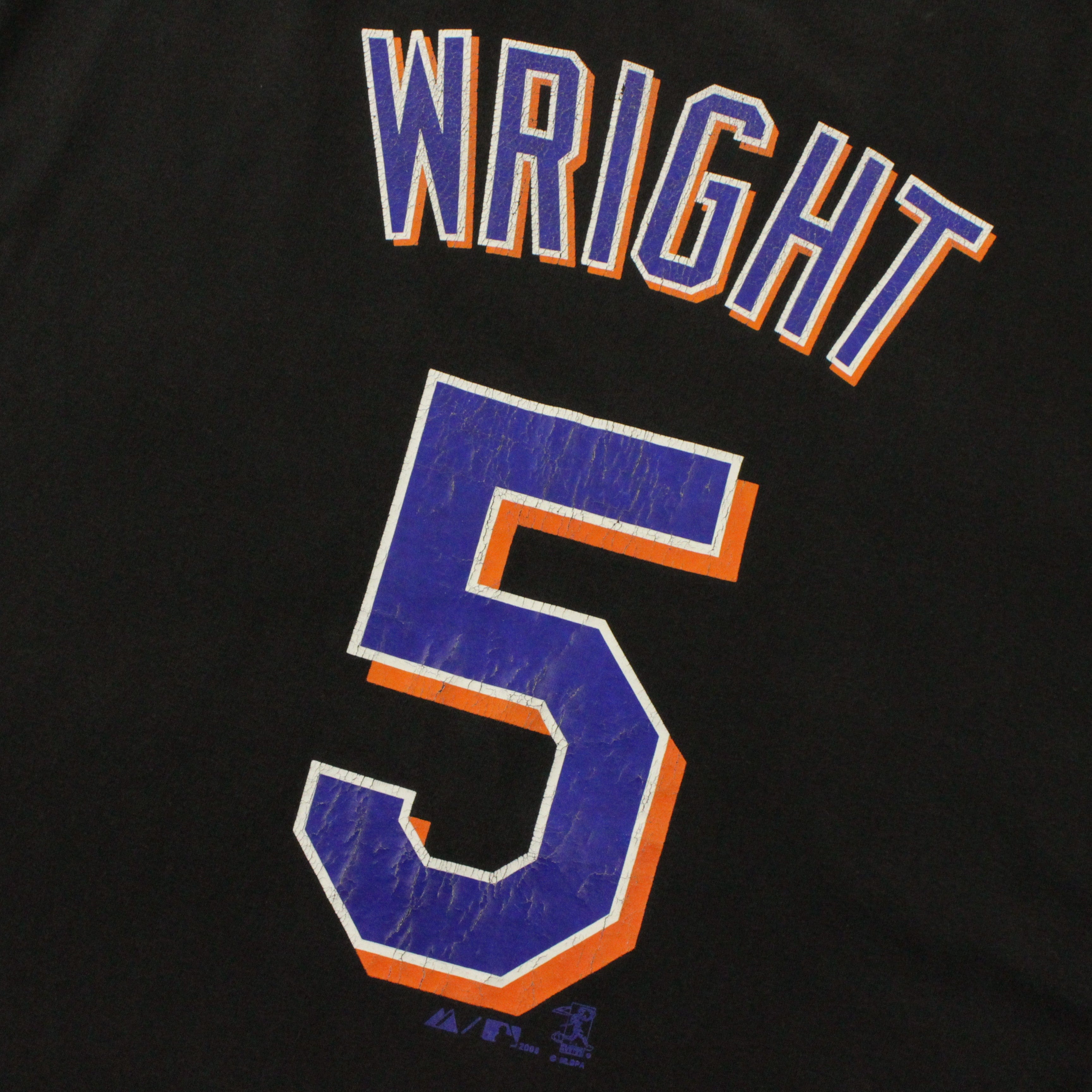 Men's New York Mets #5 David Wright Authentic Black Fashion Baseball Jersey